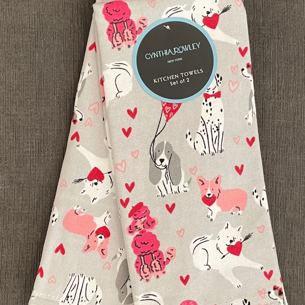 Cynthia Rowley DOG LOVER Kitchen Towel Set